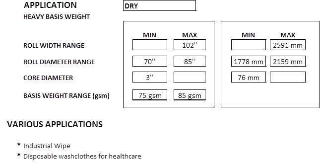 Airlaid Heavy-specs